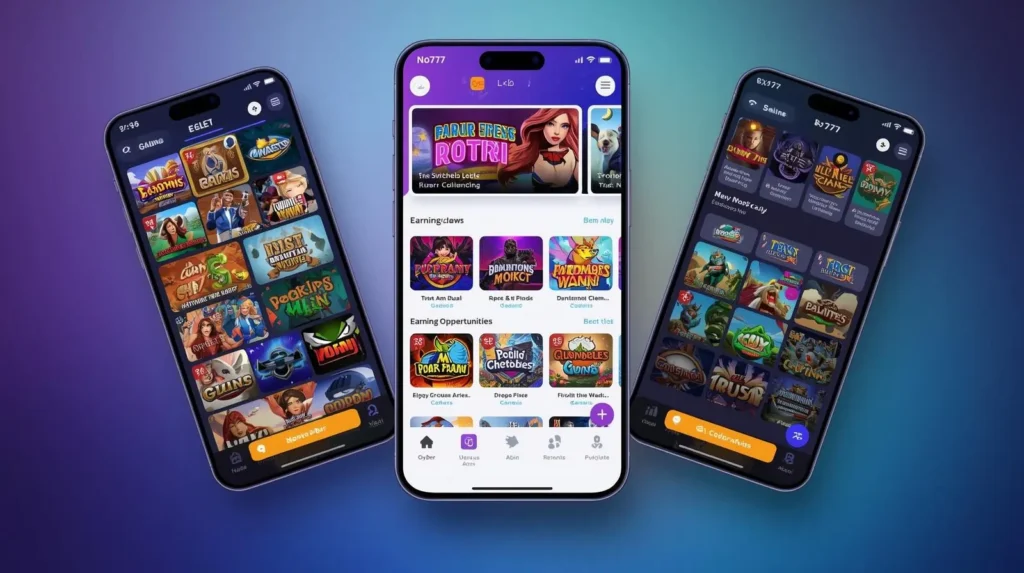 No777 earning game with PKR, JazzCash, EasyPaisa and casino icons