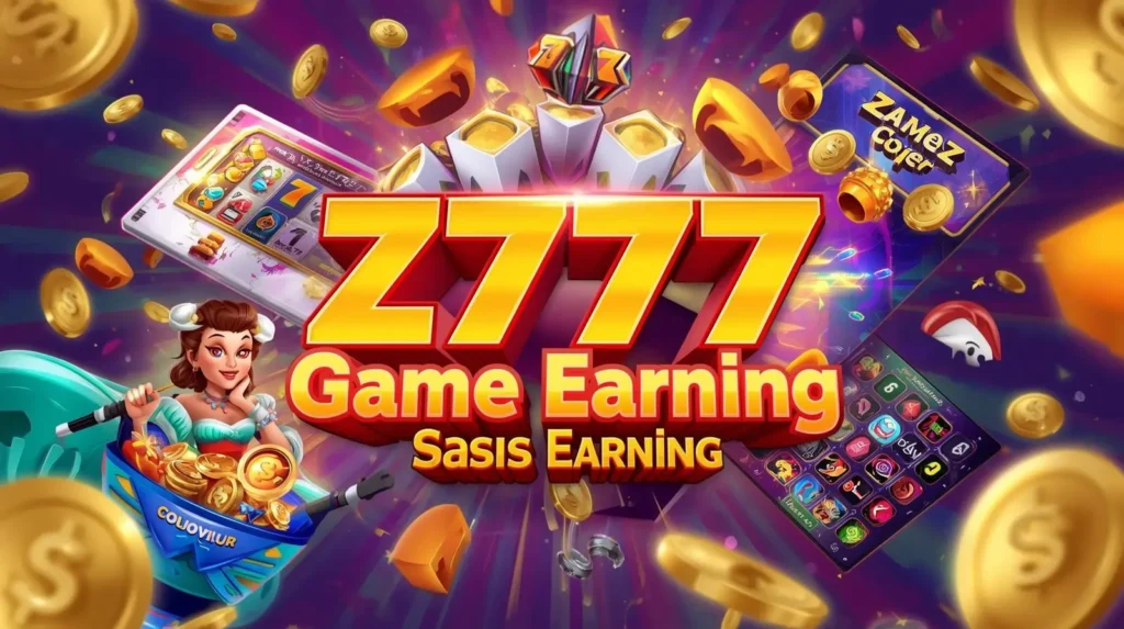 Z777 Game featured banner with earning and Pakistani theme