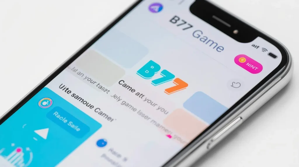 Smartphone screen with simple game feature icons