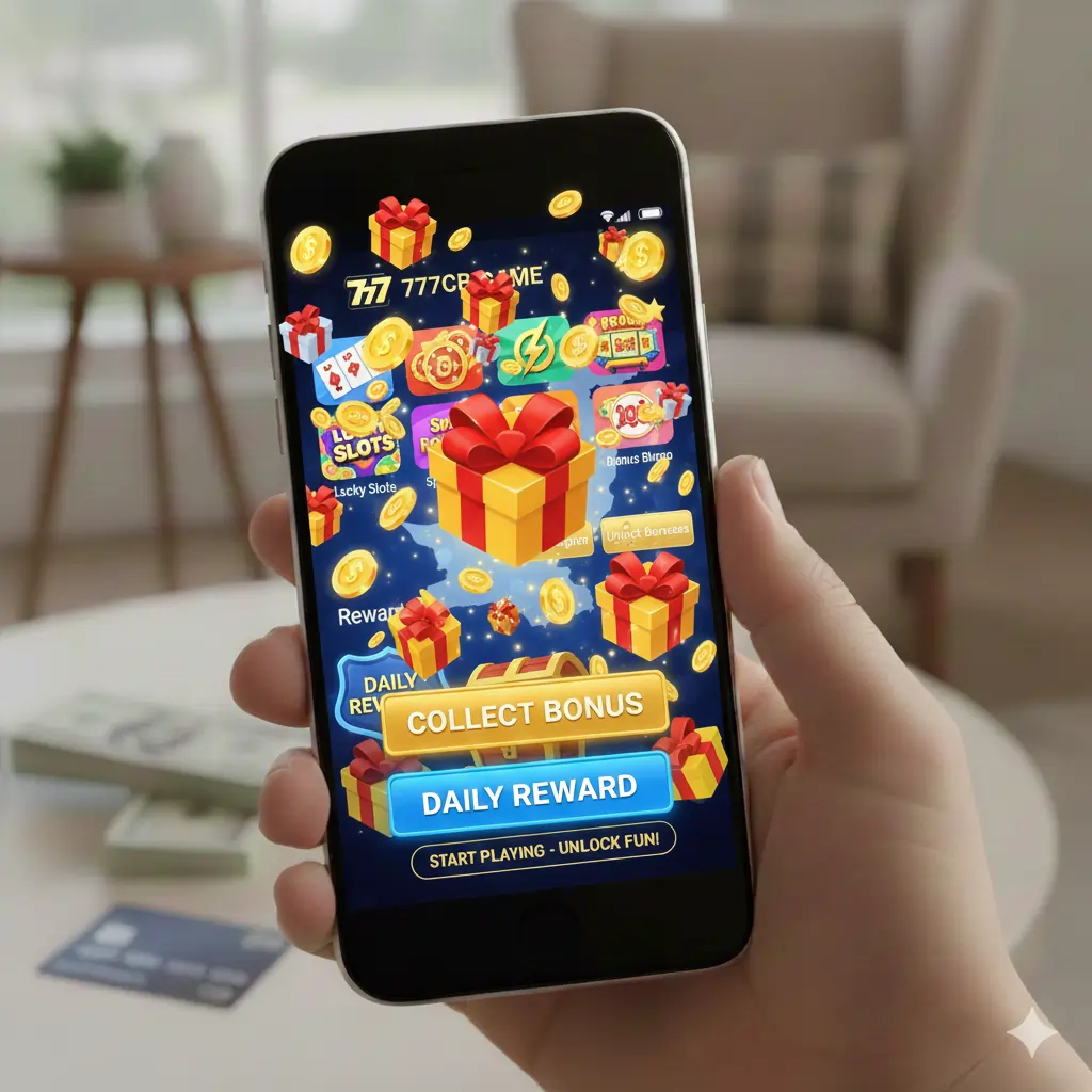 Bonus rewards and gift icons in mobile game