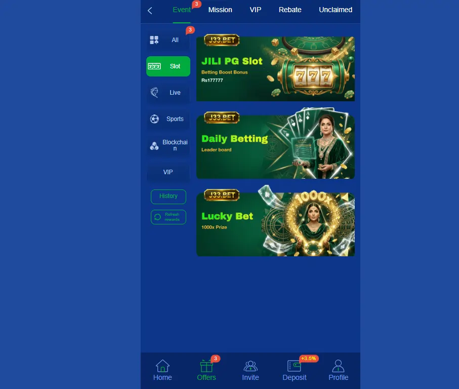 daily bonus rewards and VIP offers in gaming app