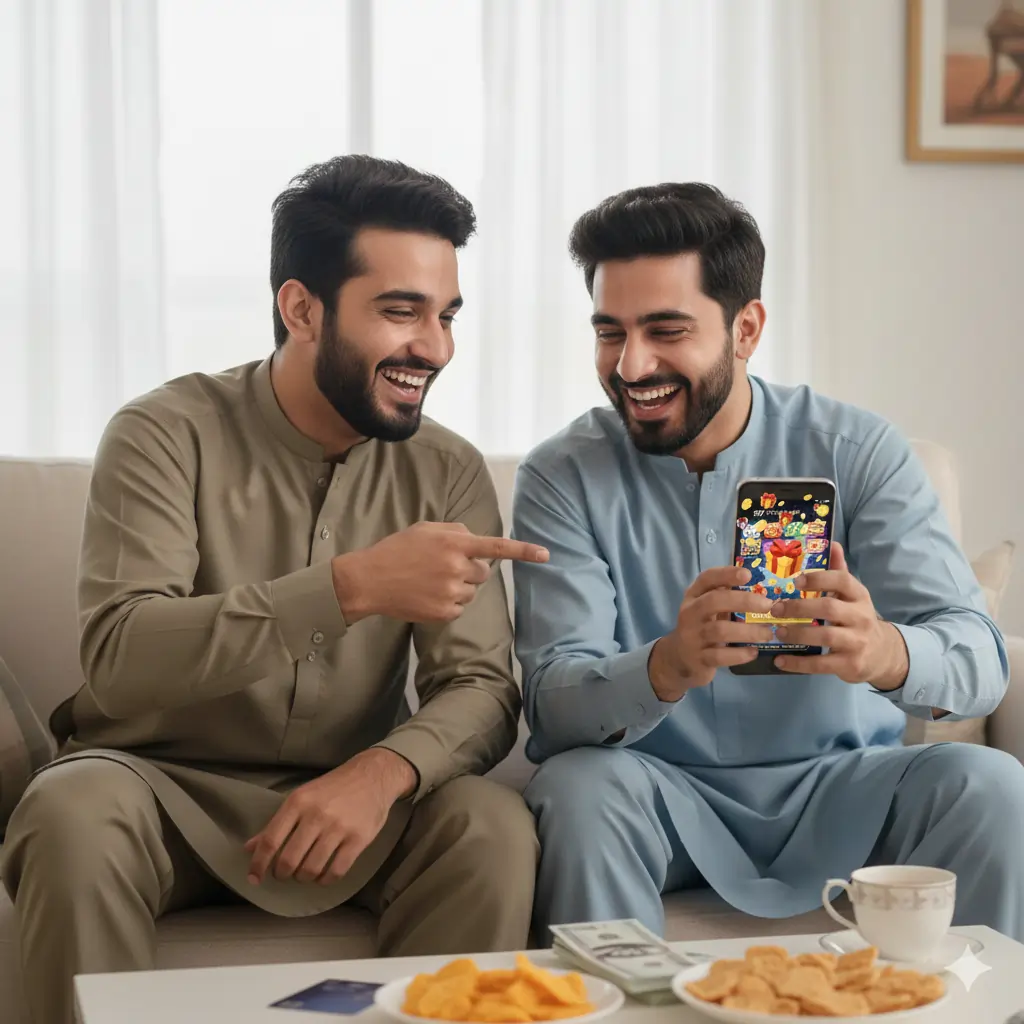 Pakistani users enjoying mobile gaming app