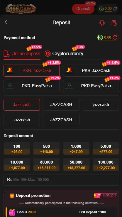 instant cash withdrawal Pakistan