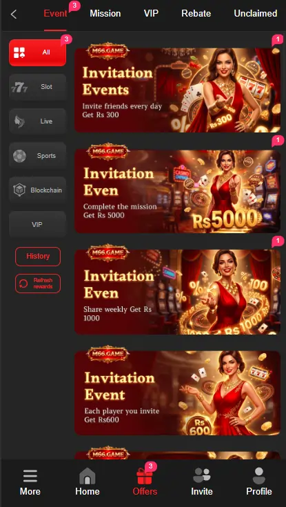 M66 Game bonus rewards