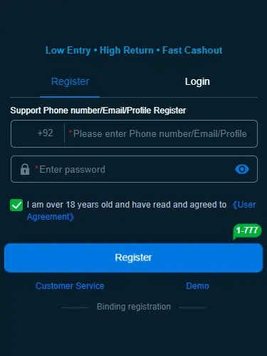App download and register steps