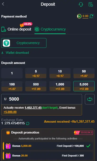 JazzCash EasyPaisa deposit