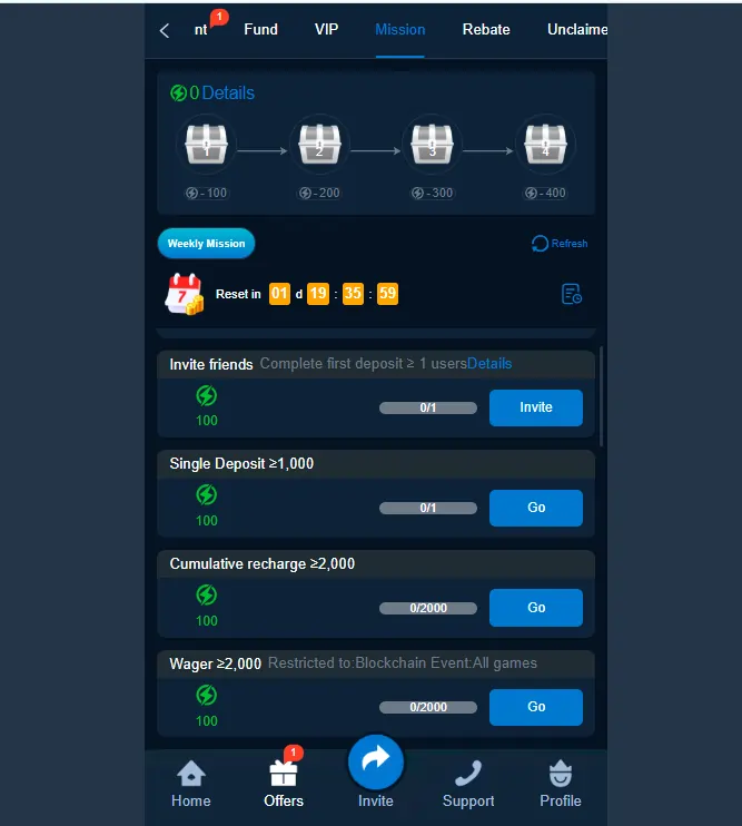 Welcome bonus and promotional offers