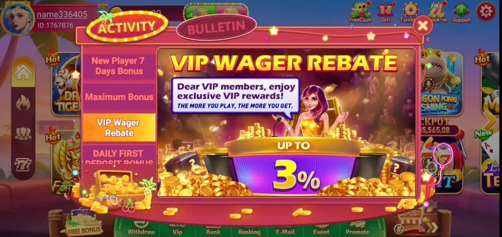 cashback bonus games