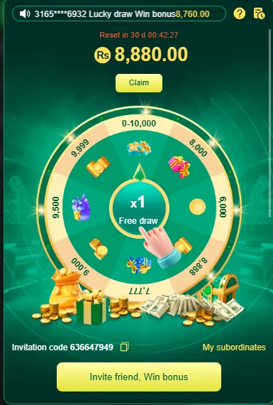 Invite friends earn bonus