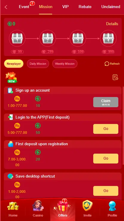 Deposit bonus promotion