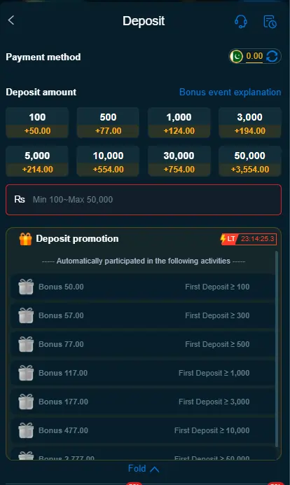 deposit withdraw PKR methods