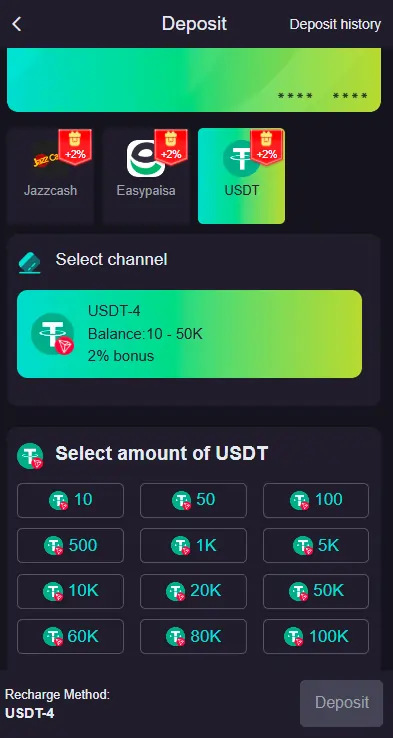 Quick withdrawal and deposit options in 92r game