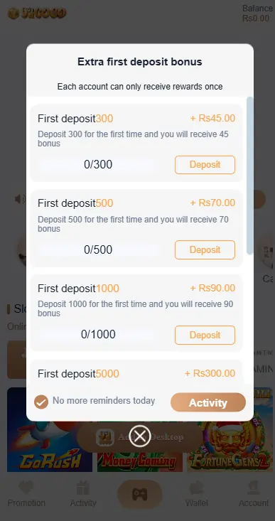 Bonus and VIP rewards in 92coco Game