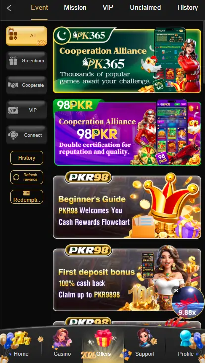 PKR98 Game Bonuses