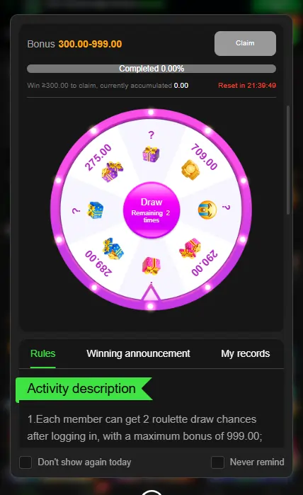 Mobile gaming bonus rewards