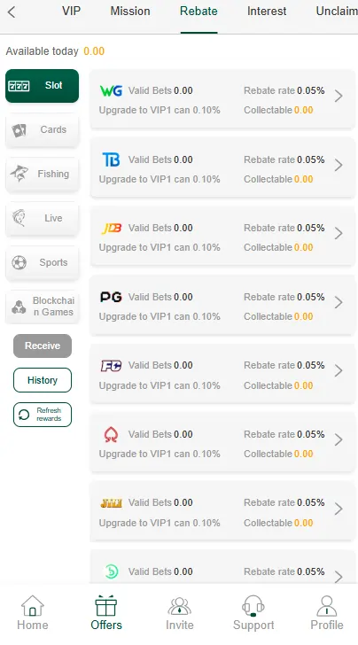 VIP rewards for regular players