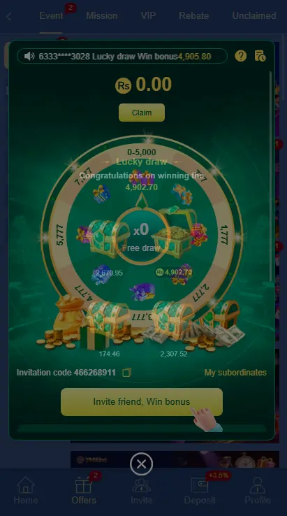 Daily login bonus cash