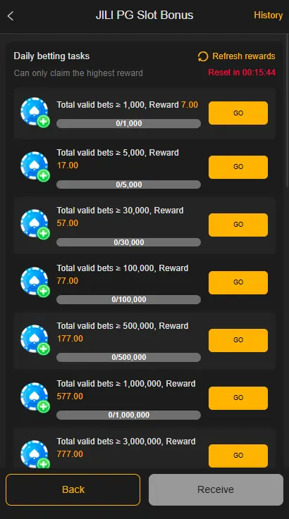 slot free spins reward