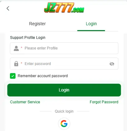 JZ777 Game Download Login Register Steps