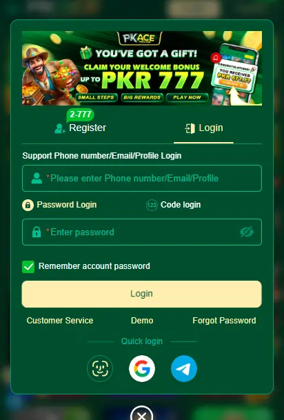 PKAce Game Download and Login Steps