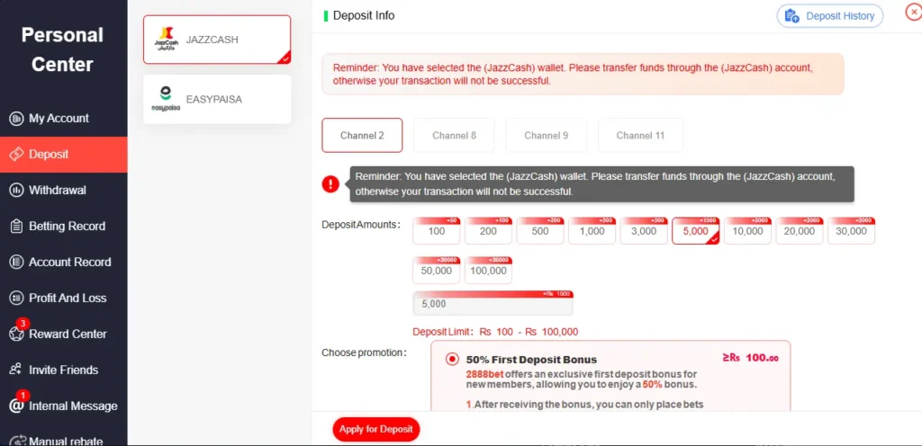 PkEasy Game Deposit and Withdrawal With JazzCash EasyPaisa Options