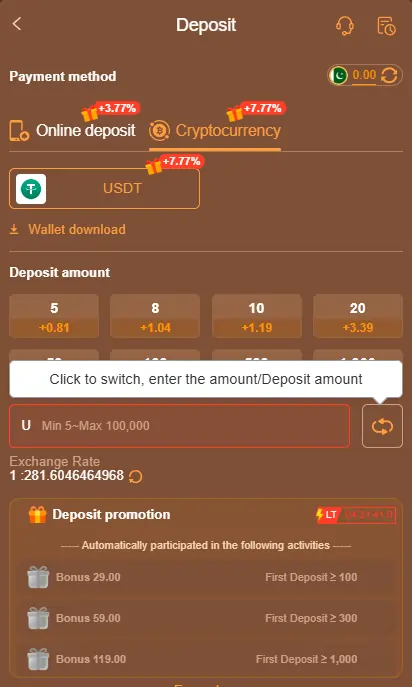 PKR656 Game Payment Methods