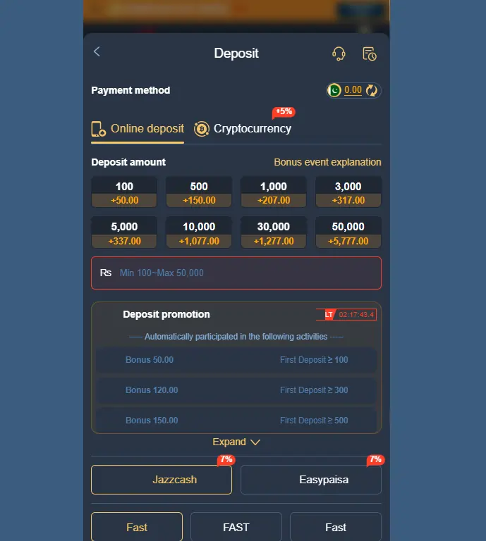 SpribeWin Game EasyPaisa