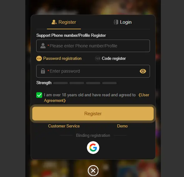 W567 Game Register Login Guide