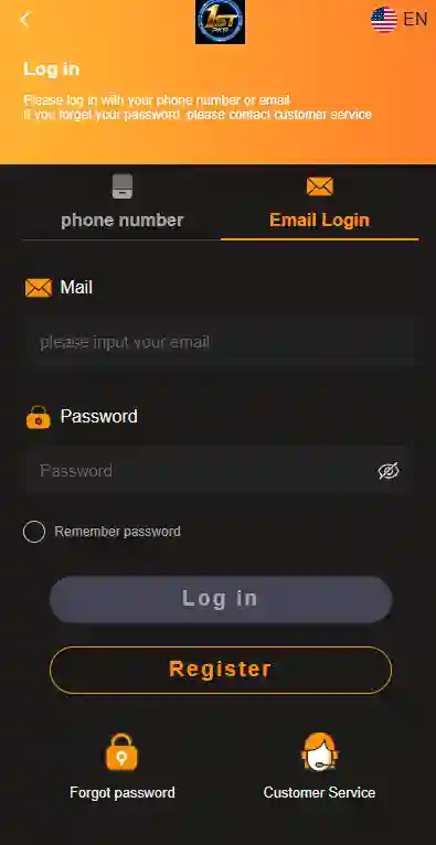1stPkr Game Login Image