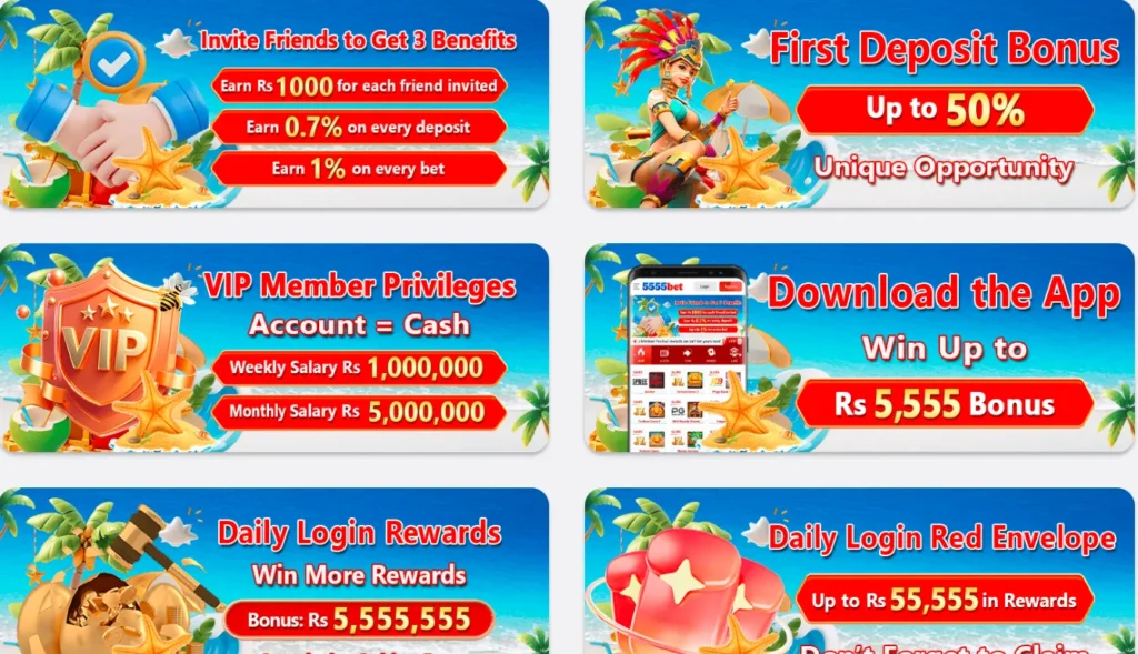 5555Bet Game Bonuses Screenshot