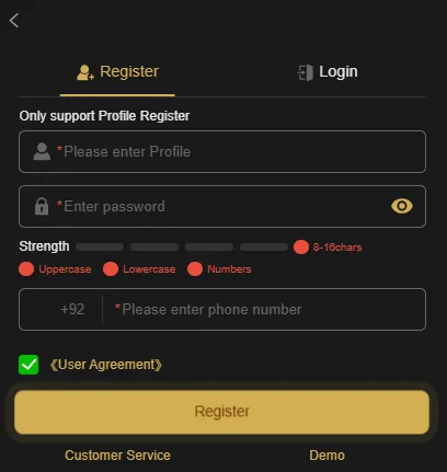 87P Game Login ScreenShot