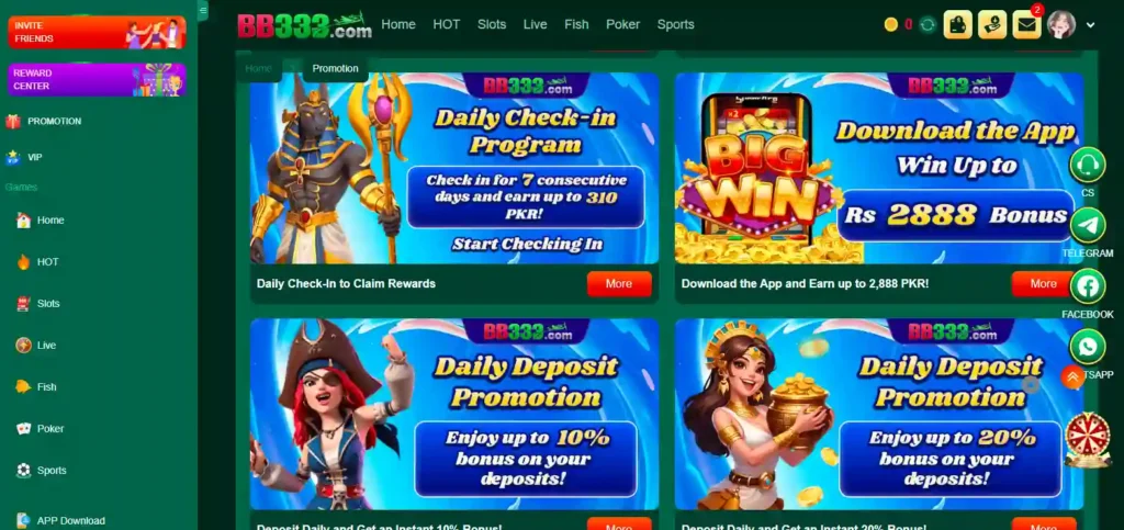 BB333 Game Bonuses Image