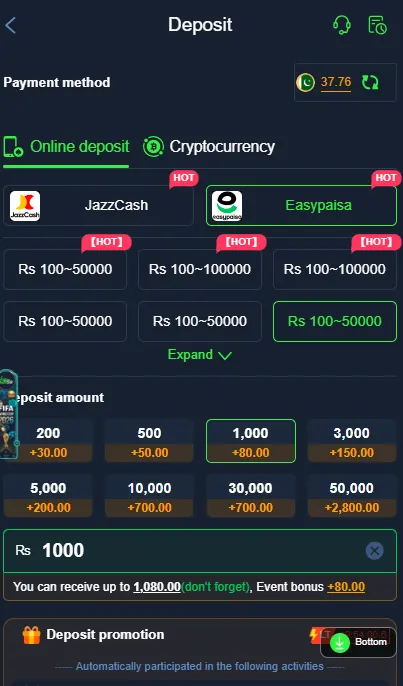 Bet55 Game Deposite Image