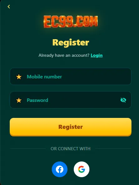 EC99 Game Login ScreenShot