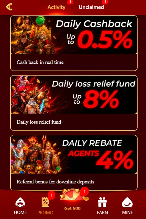 EK77 Game Bonuses Screenshot