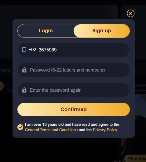 Margo Game Login ScreenShot