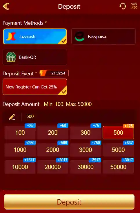 OK222 Game Deposite Image