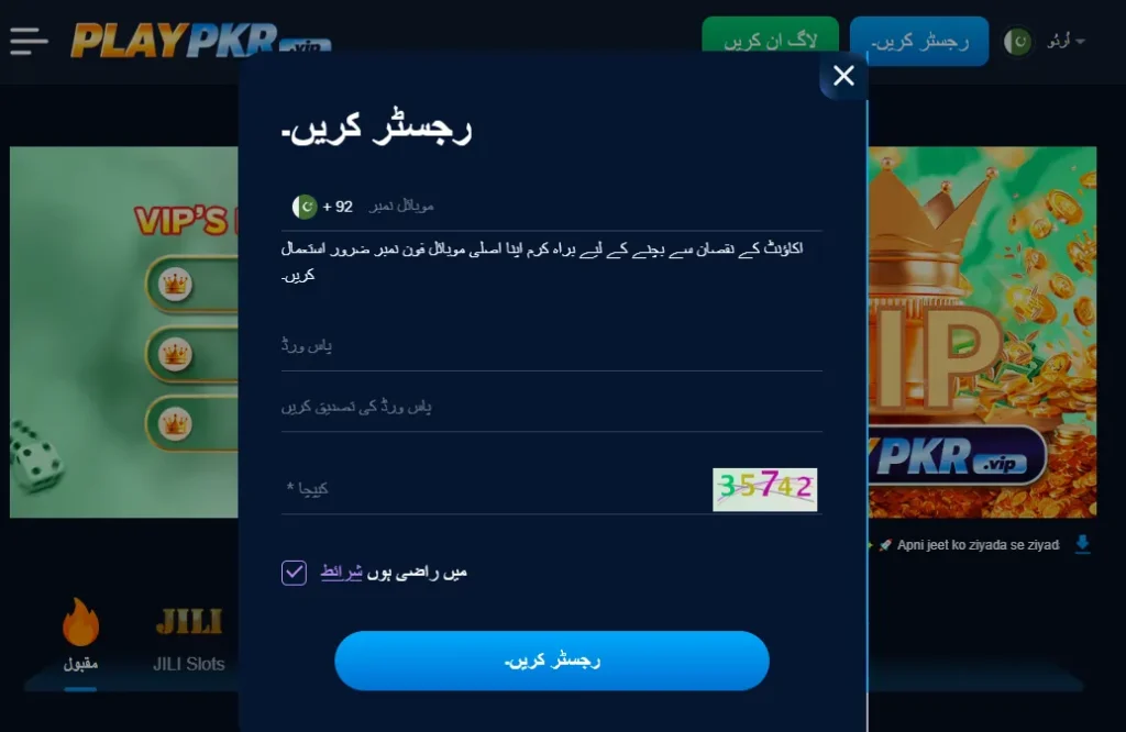 PlayPkr Game Login Image