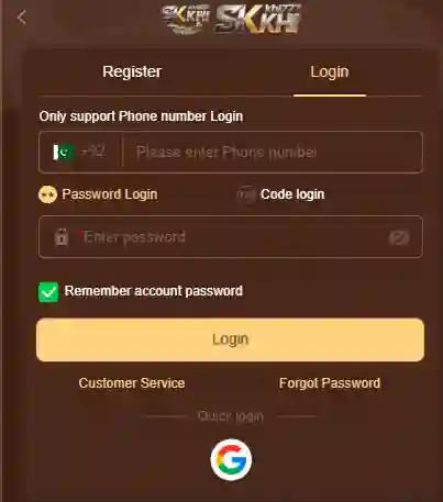 SAKKHI777 Game Login Image