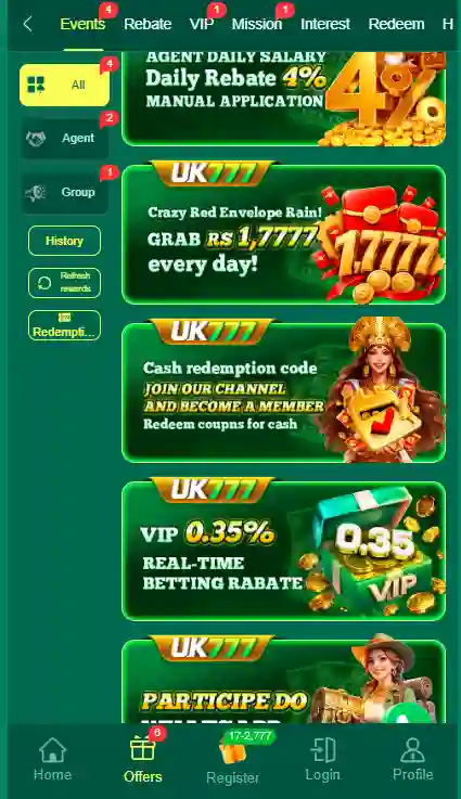 UK777 Game Bonuses Image